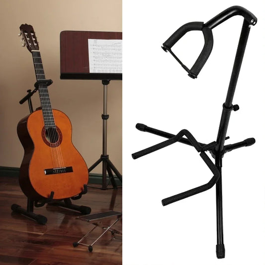 Support guitare vertical pliable en métal