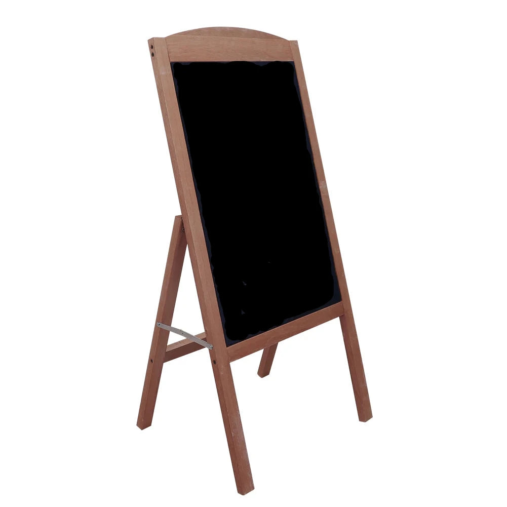 Stop trottoir simple en bois avec tableau en ardoise 90x42cm