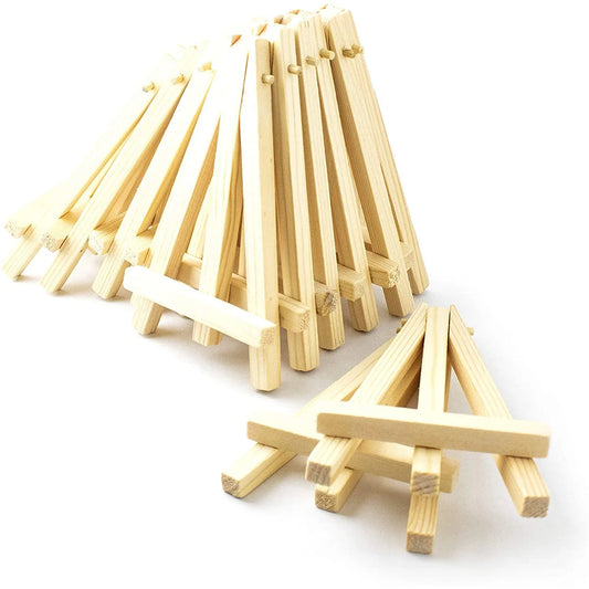 Lot de 25 mini chevalets en bois