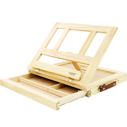 Chevalet de table portable en bois avec rangement intégré