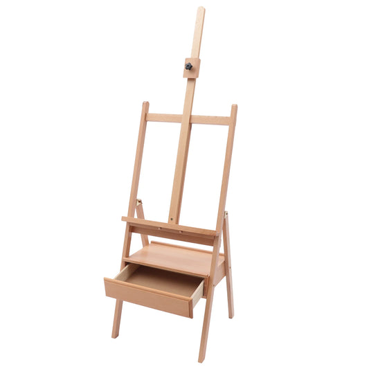 Chevalet en bois réglable avec boîte de rangement intégrée 198cm